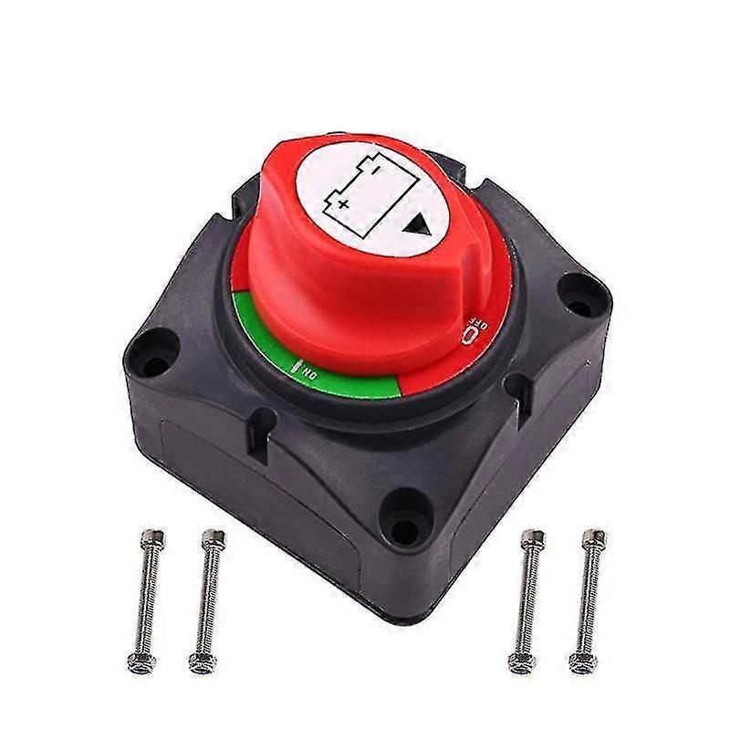 Battery Isolator Switch, 12v-48v On Off Master Disconnect Switch Waterproof For Marine Boat Car Rv Atv Utv Auto With 4 Mounting Bolts(1pcs, Blac