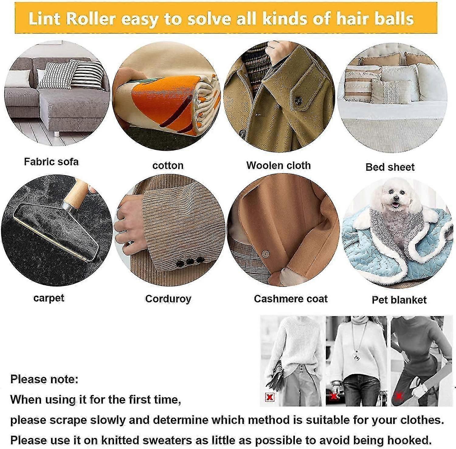 Pet Hair Remover Lint Rollers Portable Hair Remover For Clothes Lint Scraper Lint Shaver2pcs