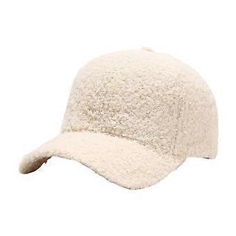 Cálido sombrero de béisbol de invierno forro polar de lana de cordero sintética gorra de hip hop para hombres y mujeres