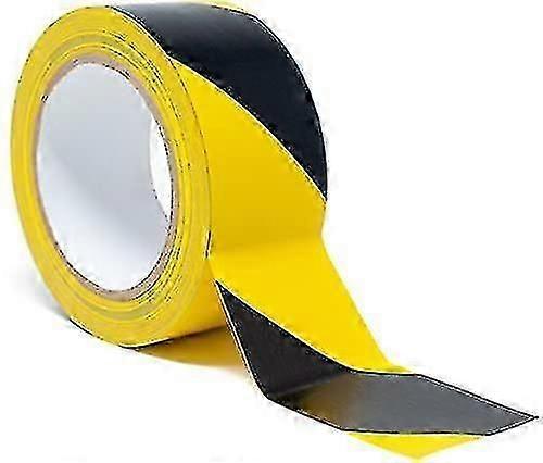 Hazard Tape Black And Yellow 50mm Wide (2") X 30m Length Warning Safety Tape, Caution Tape Roll