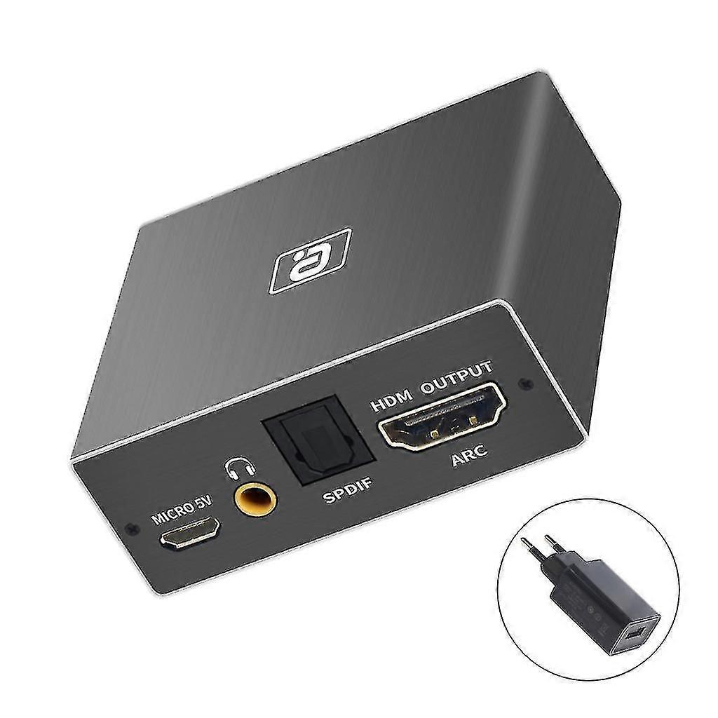 Hdmi Arc Audio Extractor Adapter, Hdmi-compatibel naar coaxiaal + Toslink (optische) EU-stekker