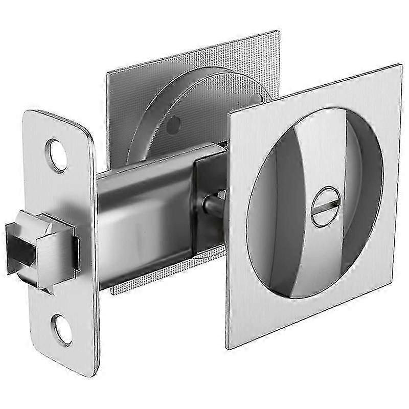 سرير / حمام قفل باب الجيب ، الساتان النيكل الخصوصية المعاصرة مربع جيب الباب الأجهزة ، انزلاق جيب الباب مزلاج