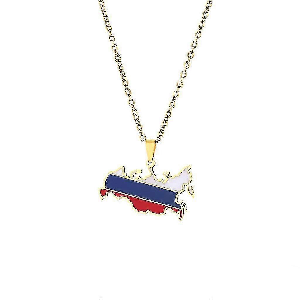 Russie Carte Collier Russie Collier Inox Russie Pendentif