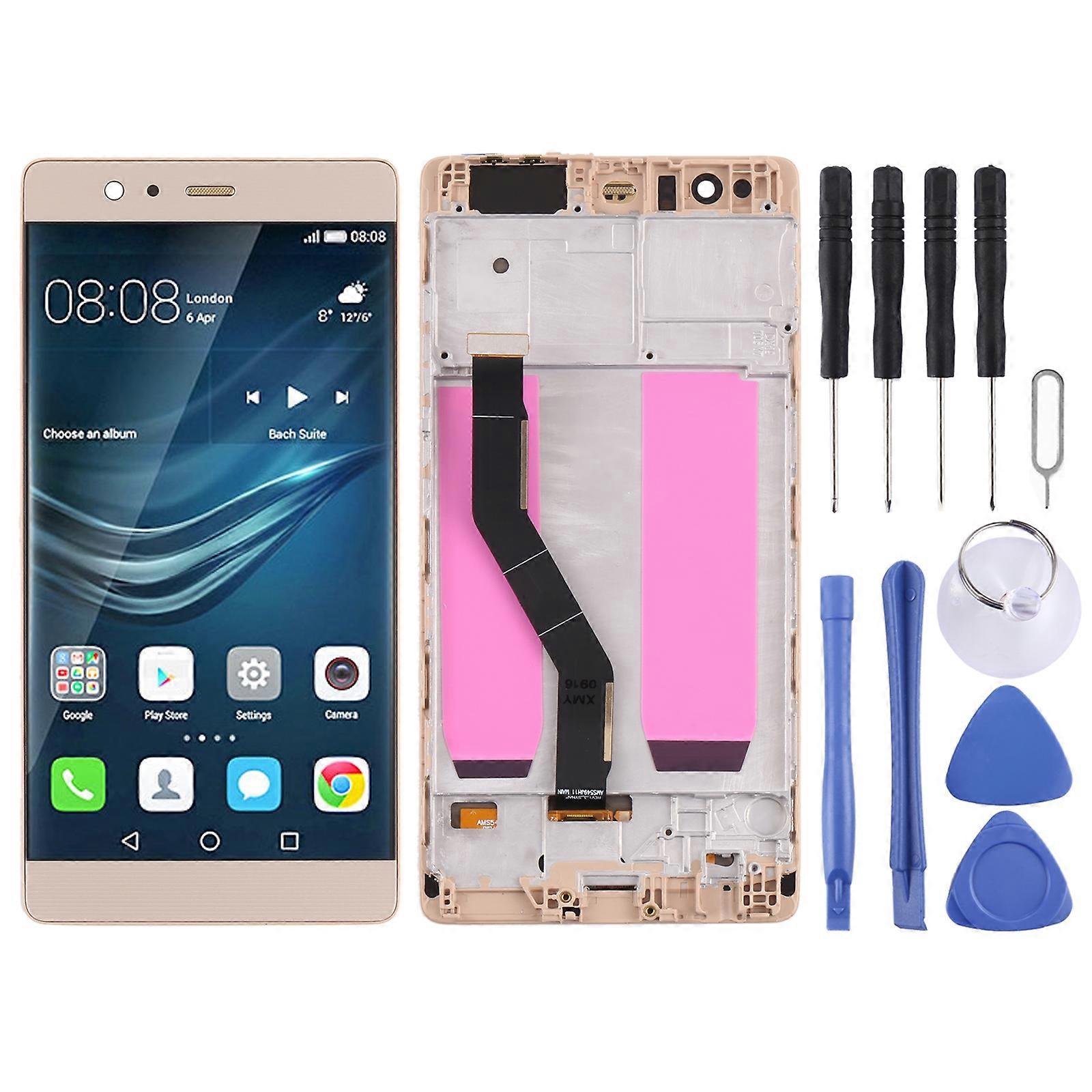 Écran LCD OLED pour Huawei P9 Plus Numériseur Assemblage complet avec cadre (Or)