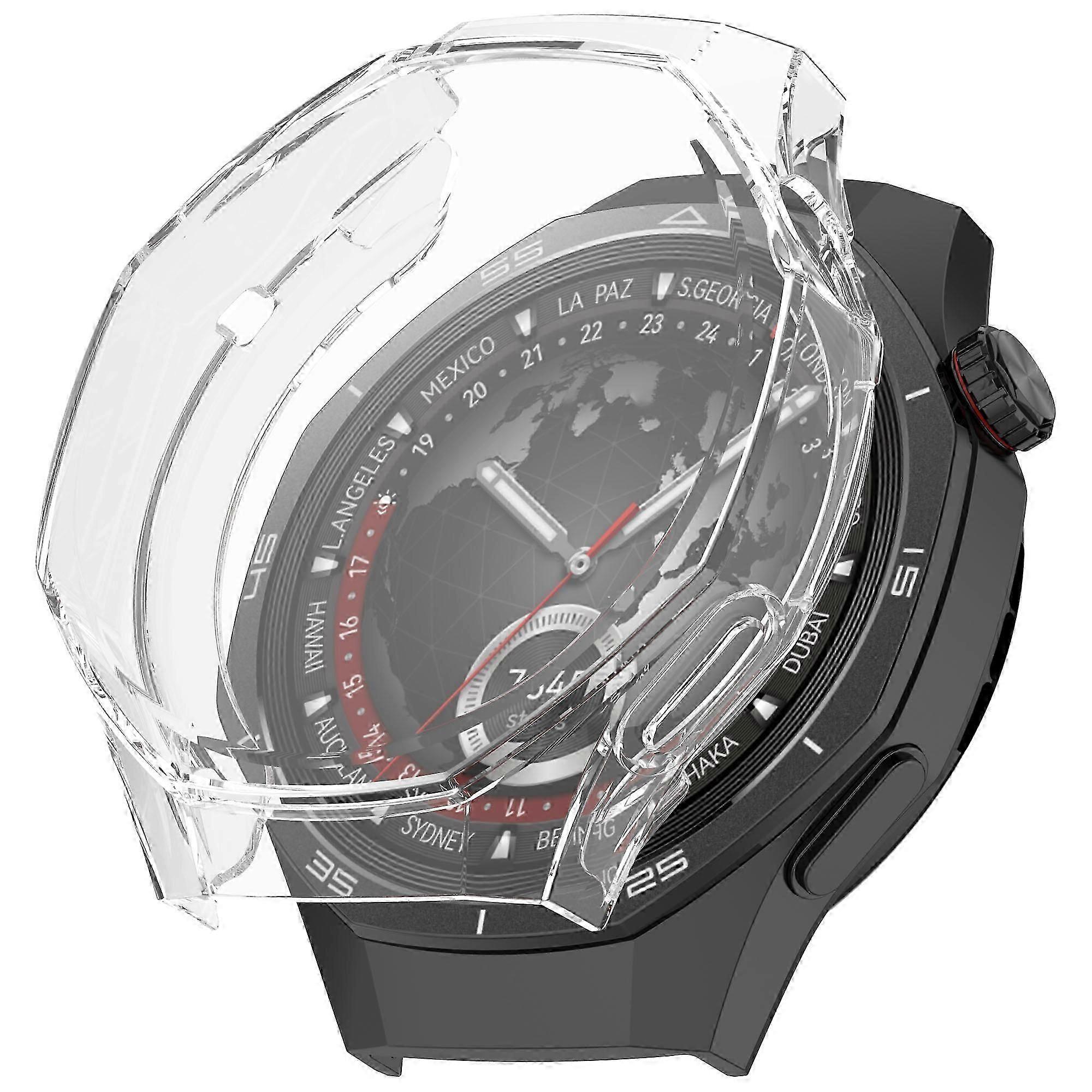 For Huawei Watch GT 5 Pro 46mm Watch Case Full Coverage Flexible TPU Protective Cover, Transparent
