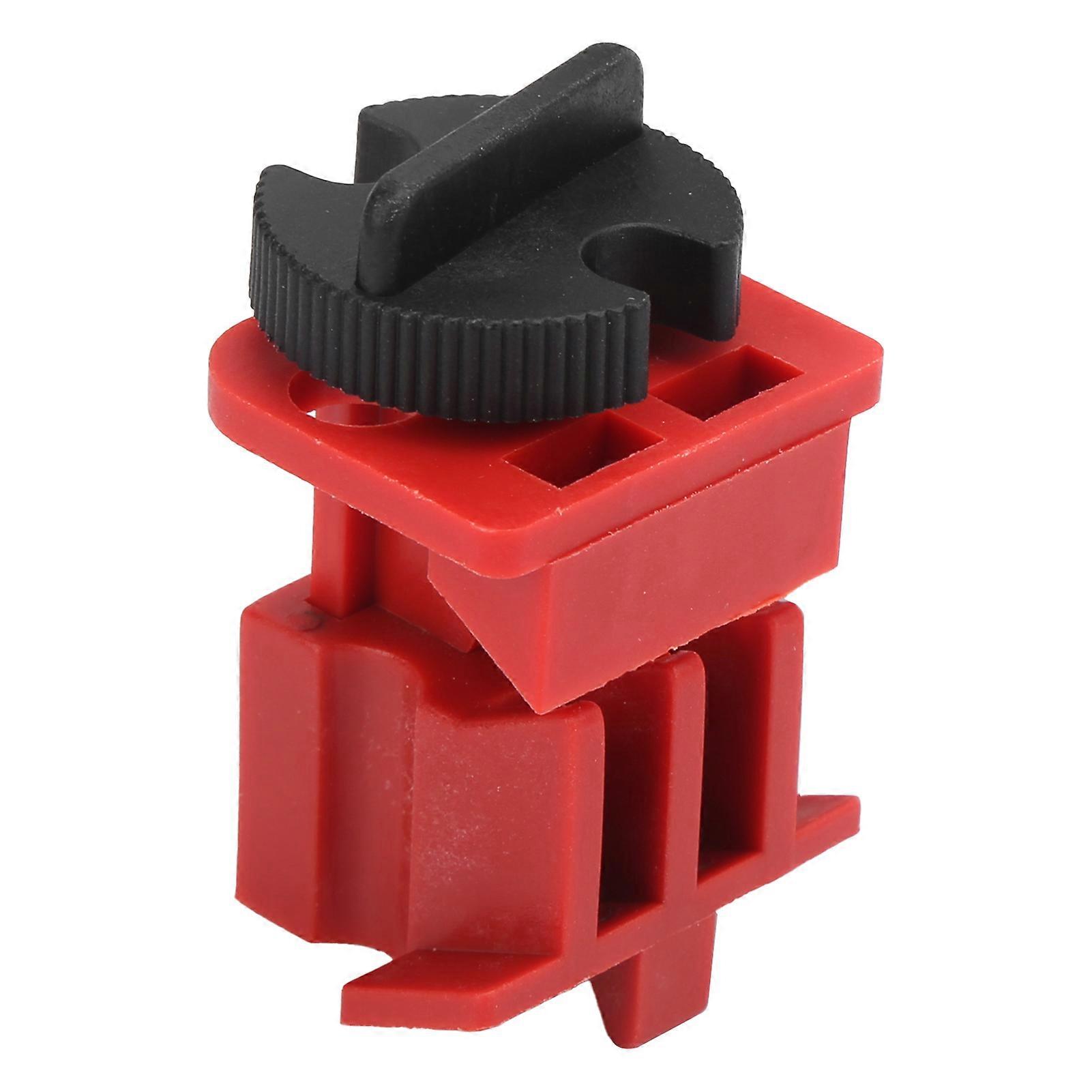 Miniature universal safety lock for power isolation pinout.