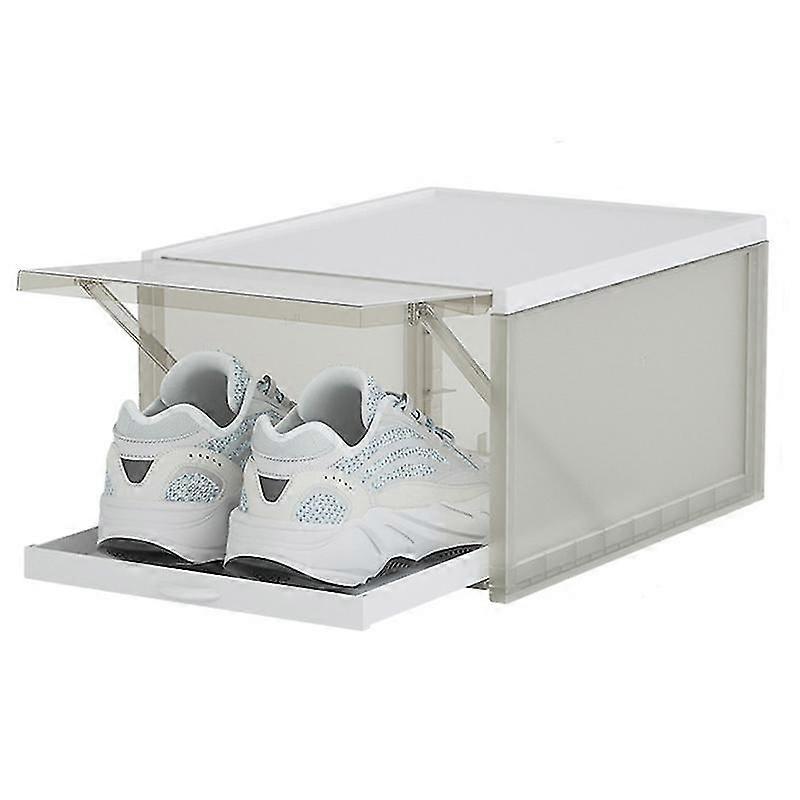 Acrylic Shoe Storage Box Plastic Stackable Simple Shoe Cabinet Dust-proof Drawer Transparent 3 Pcs