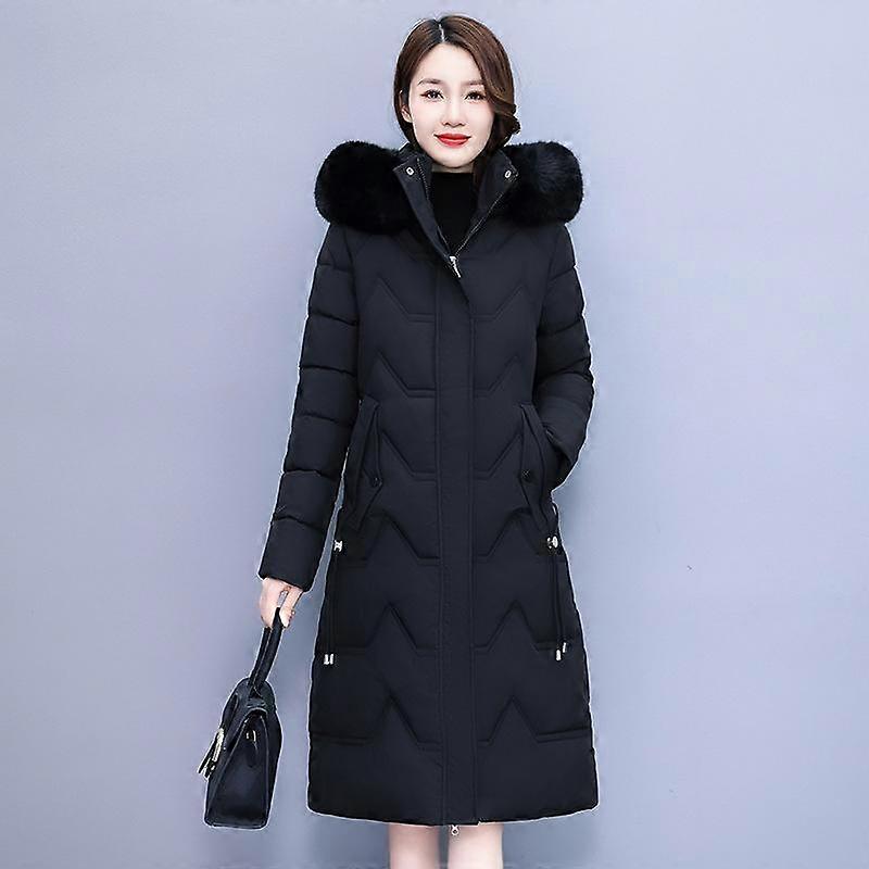 New Down Coat Women's Mid Length Winter Thickened Over Knee Coat Solid Women's Coat Outer