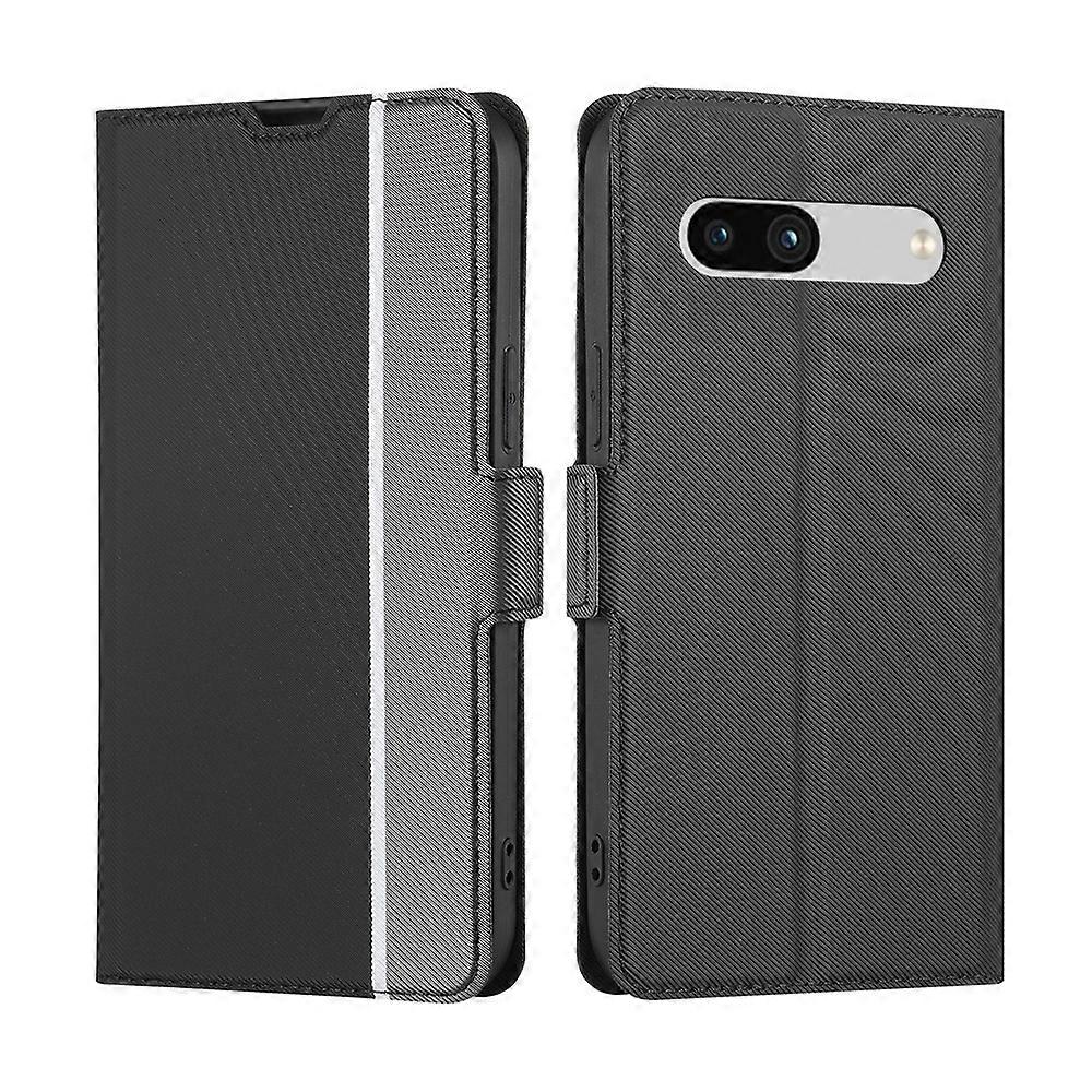 For Google Pixel 7a Twill Texture Side Button Leather Phone Case