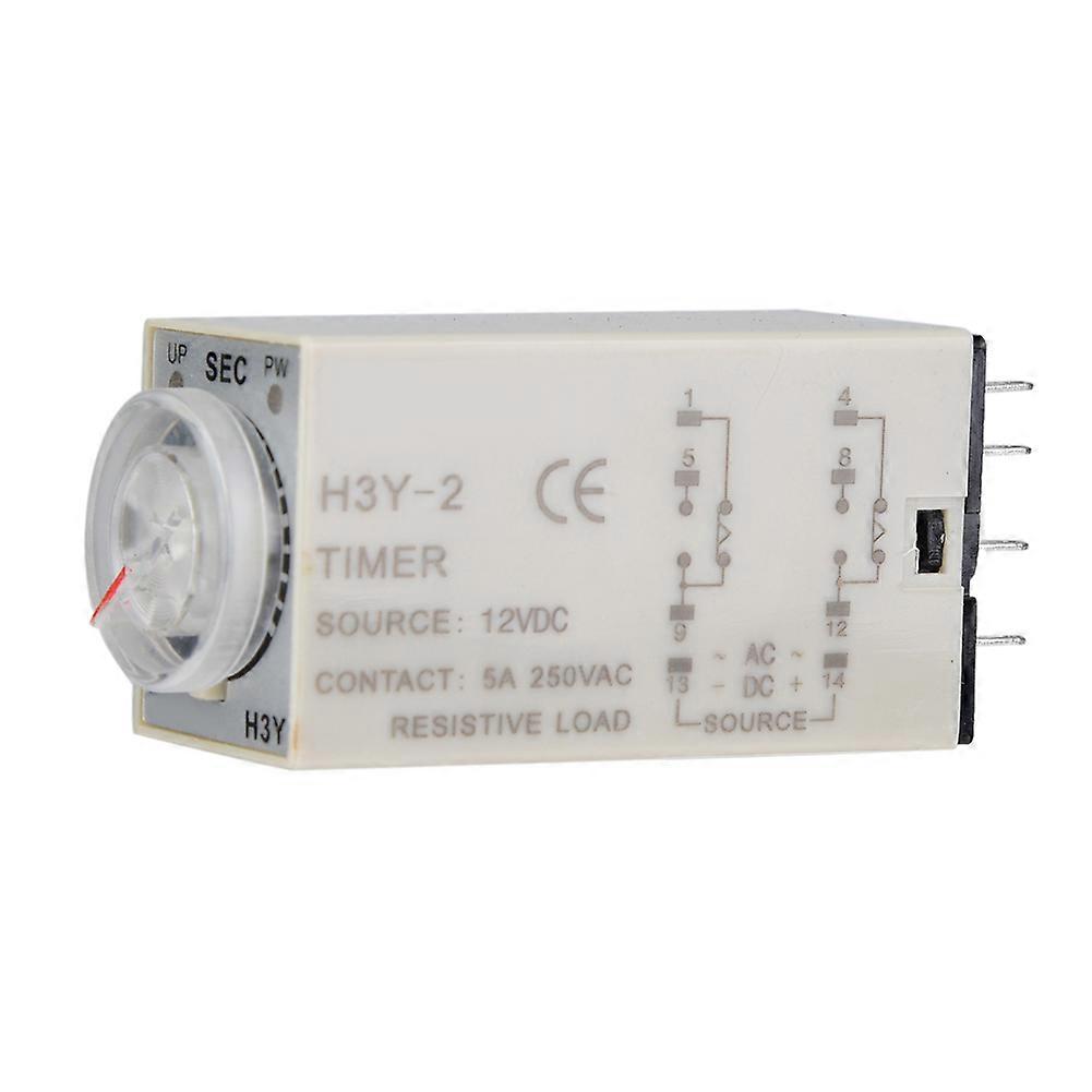 H3Y-2 Power On Time Relay Pointer Control Delay Timer 8-Pin 12VDC (60S)