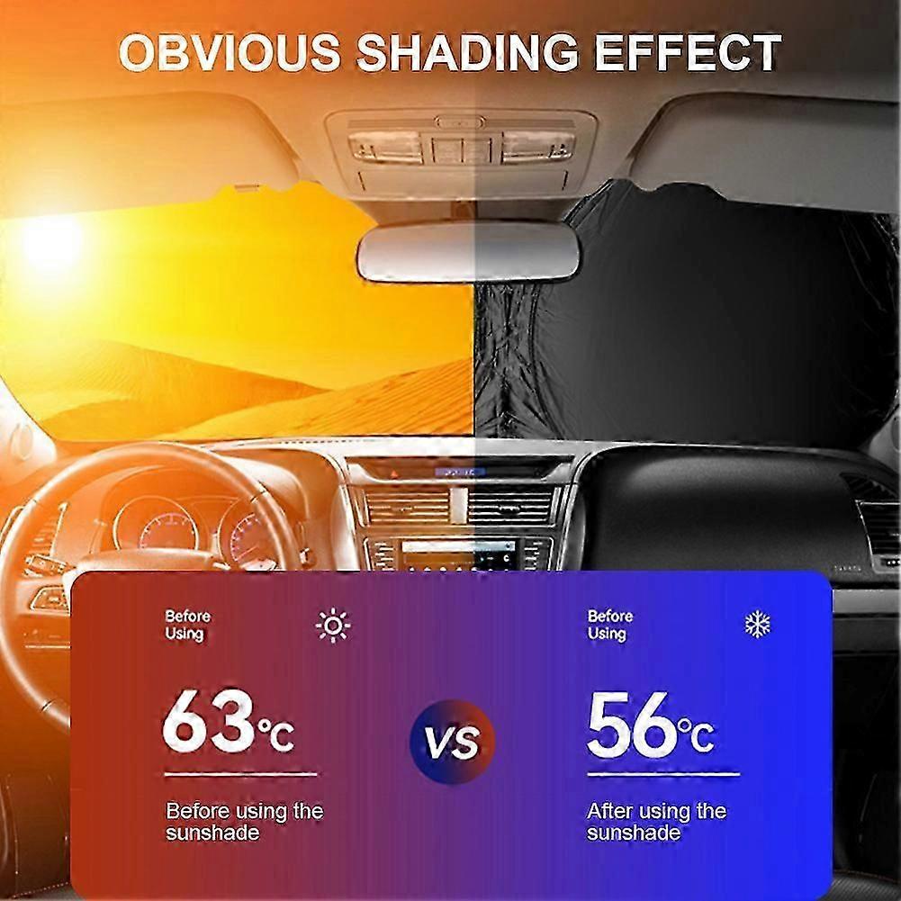 Front Windshield Sunshade Heat Insulation Car Sun Shade Protector Silver-coated Cloth For Rain Protection For Temporary Sunshade