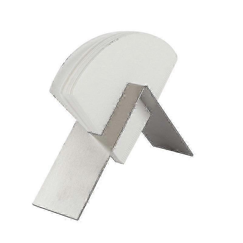 Stainless Steel Coffee Filter Paper Holder - Silver Storage Container