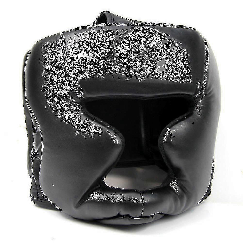 Μαύρο κράνος εκπαίδευσης Good Head Guard για προστασία από το Kick Boxing
