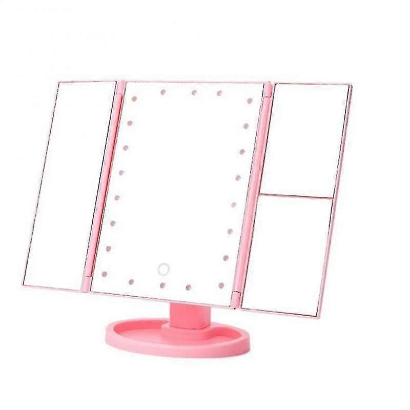 22 Led Light Makeup Mirror 2/3/10x Magnifying Cosmetic Portable 3 Folding Vanity Mirrors 180 Rotation Touch Dimmer Table Mirrors