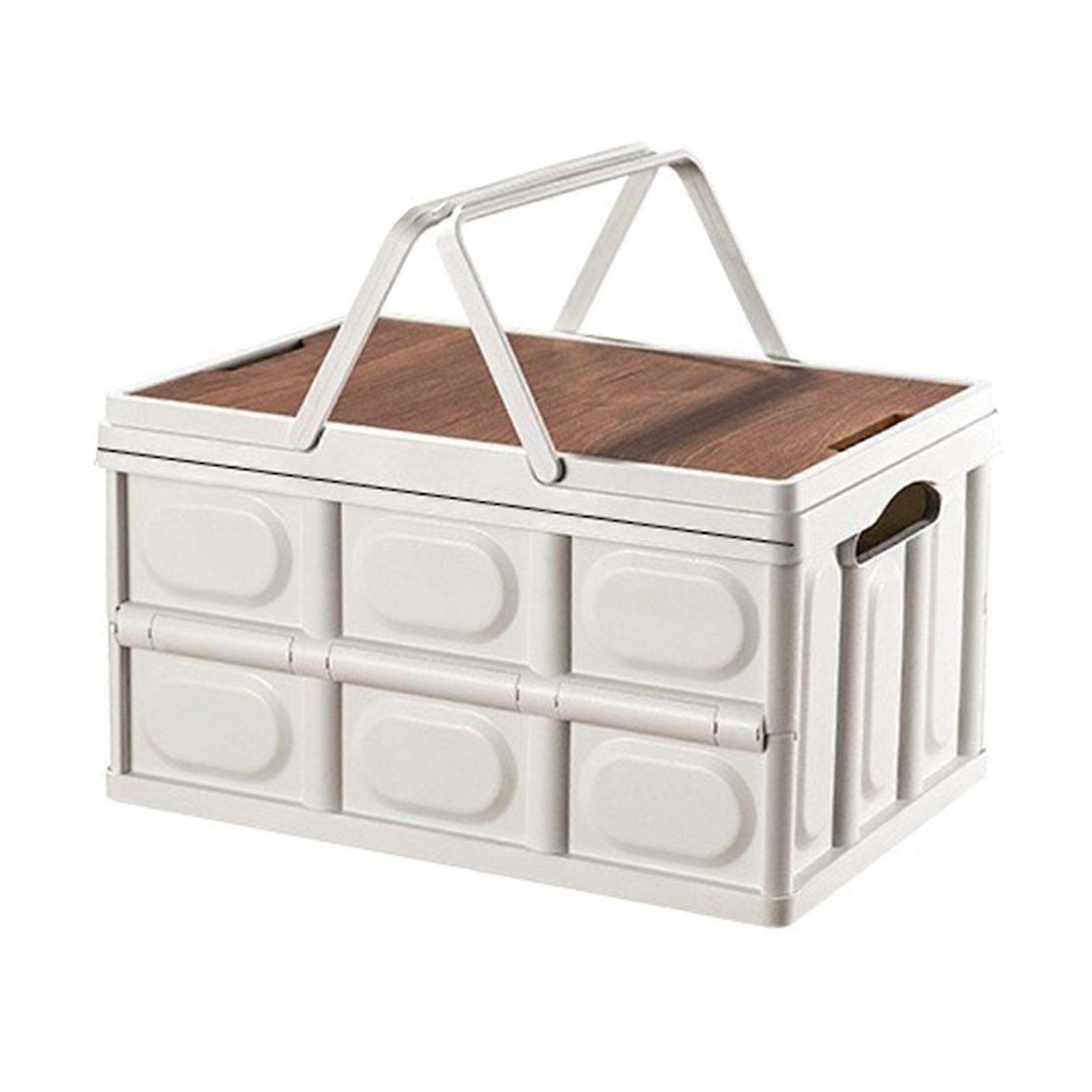 Portable Storage Basket Space Efficient Storage Box Small Storage Container for Outdoor Activities Home & Dorm Use 35L