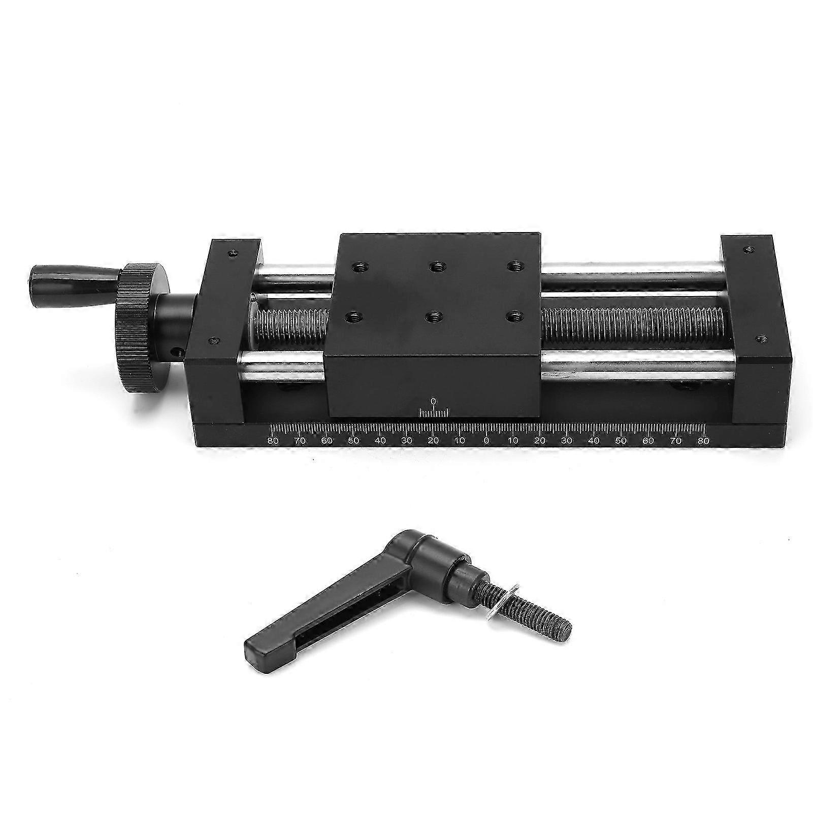 Hand Sliding Table Gear Rotating Dovetail Guide Handle Control Slide with Scale SPXKST80-100