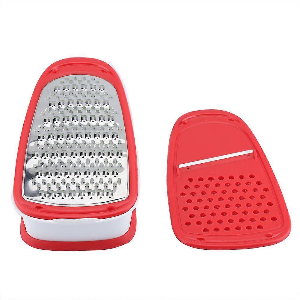 Anti-slip Rust-proof Stainless Steel Sturdy Vegetable Grater Kitchen Tool (Red)