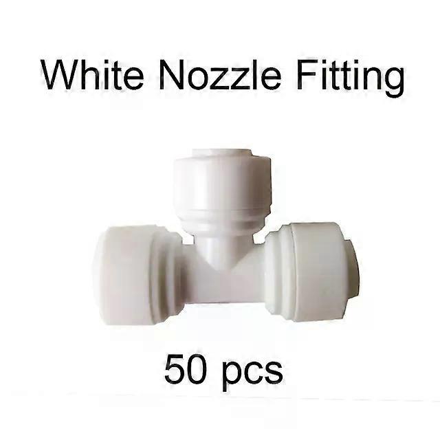 50 Pcs Water Sprayer Head Fog Misting Nozzles 6 MM 3-way Connectors Garden Nebulizer Irrigation Sprinkler Fittings