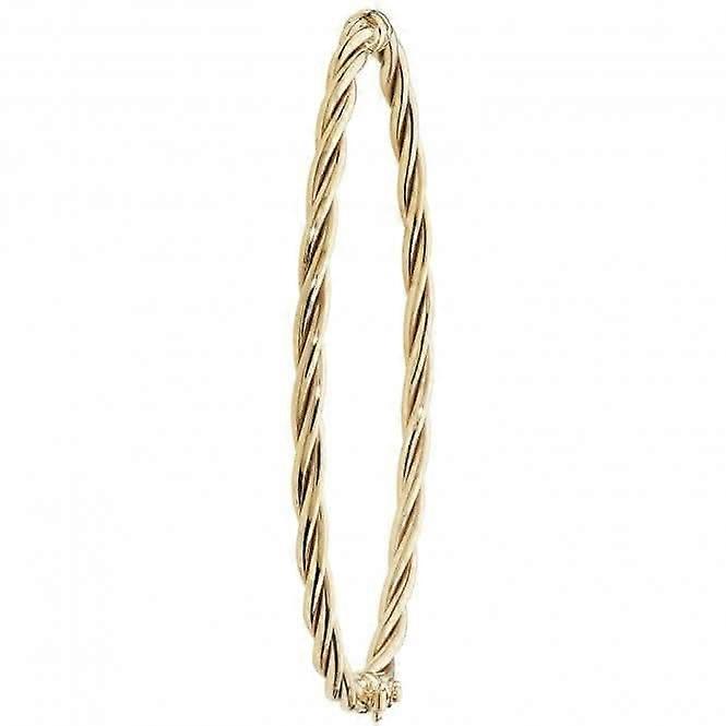 9ct Yellow Gold Ladies Bangle with Hinged Design BN381