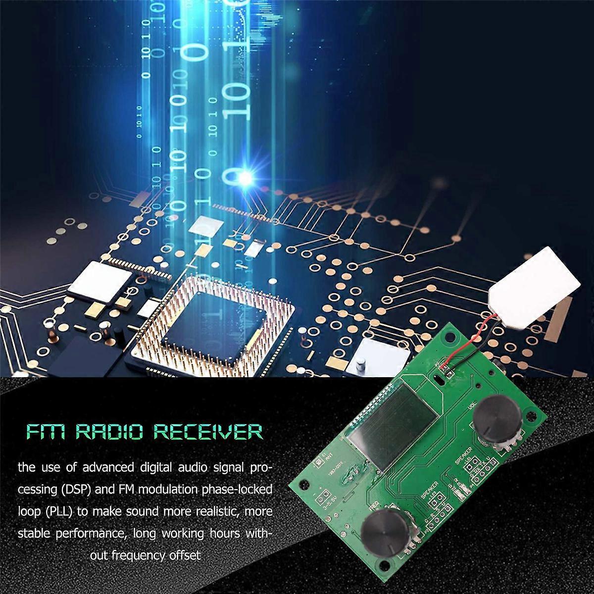 FM Radio Receiver Module 87-108MHz Modulation Stereo Receiving Board