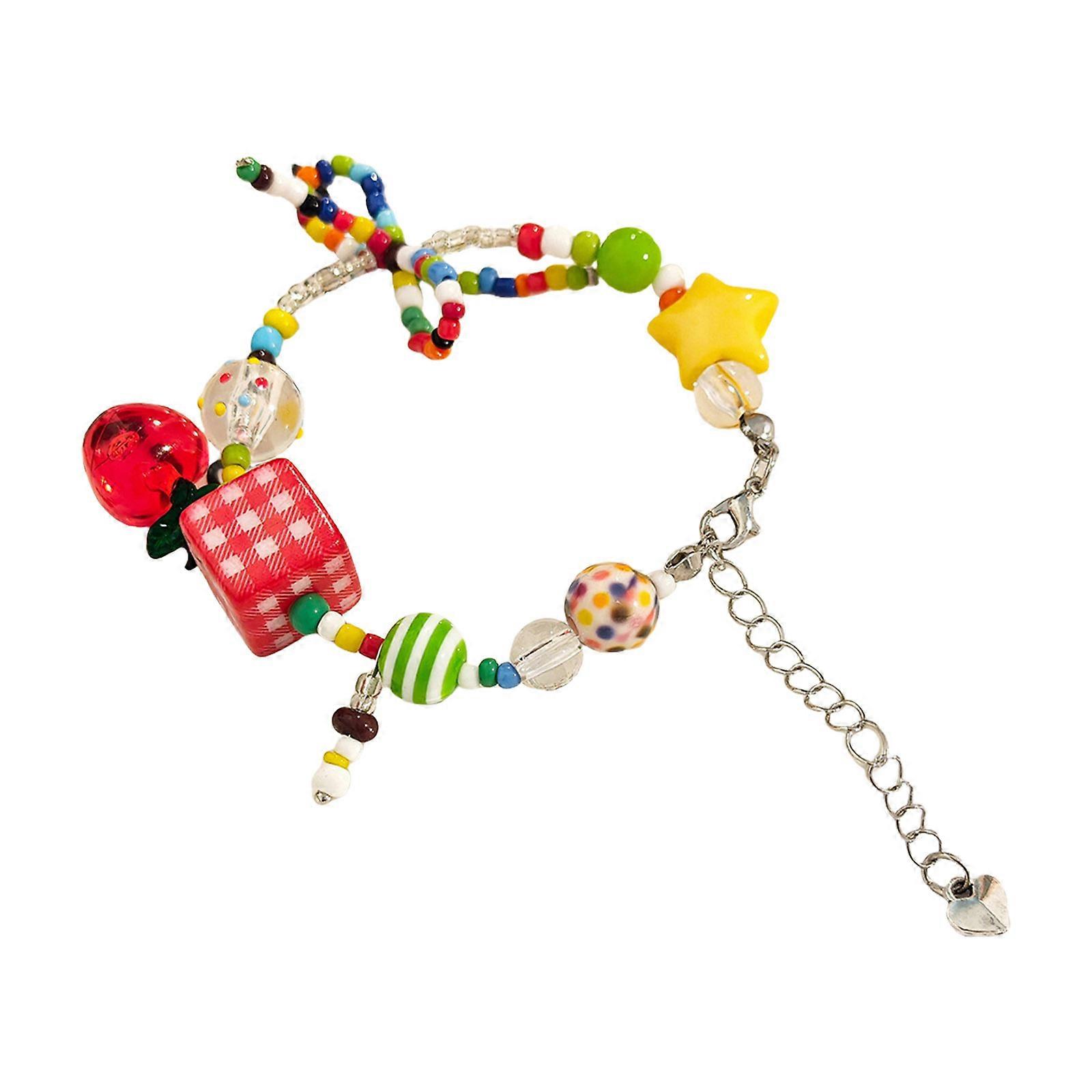 蝶結びのファッショナブルなビーズのブレスレットは、女性と子供のためのジュエリーアクセサリーをデザインし、創造的な楽しさ、赤を追加します