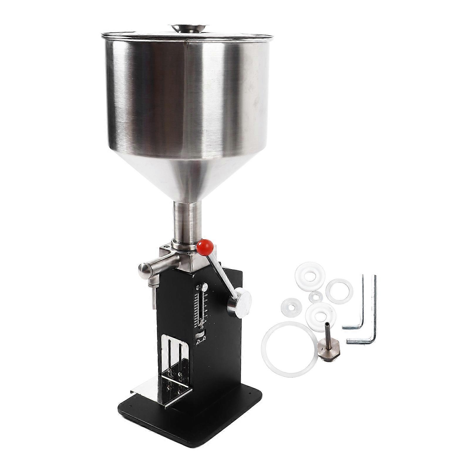 Manual Paste Liquid Filling Machine Adjustable 5‑60ml Stainless Steel Bottler Filler for Pastes Liquids