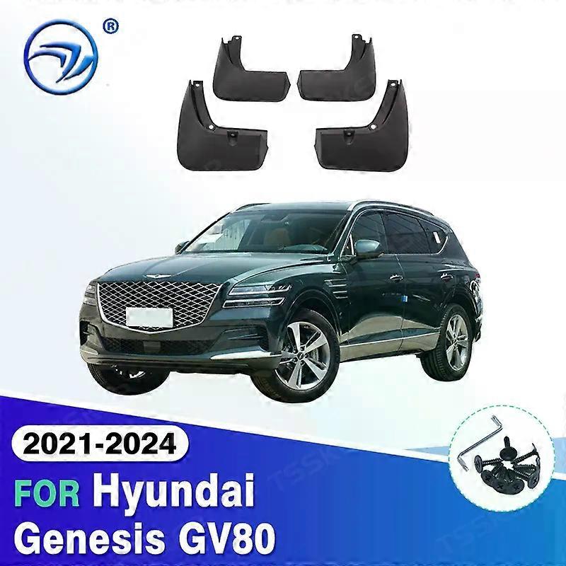 Compatible For Hyundai Genesis GV80 2021 - 2024 2022 2023 Car Mudflaps Mud Flaps Splash Guards Mudguards Flap Fender Accessories