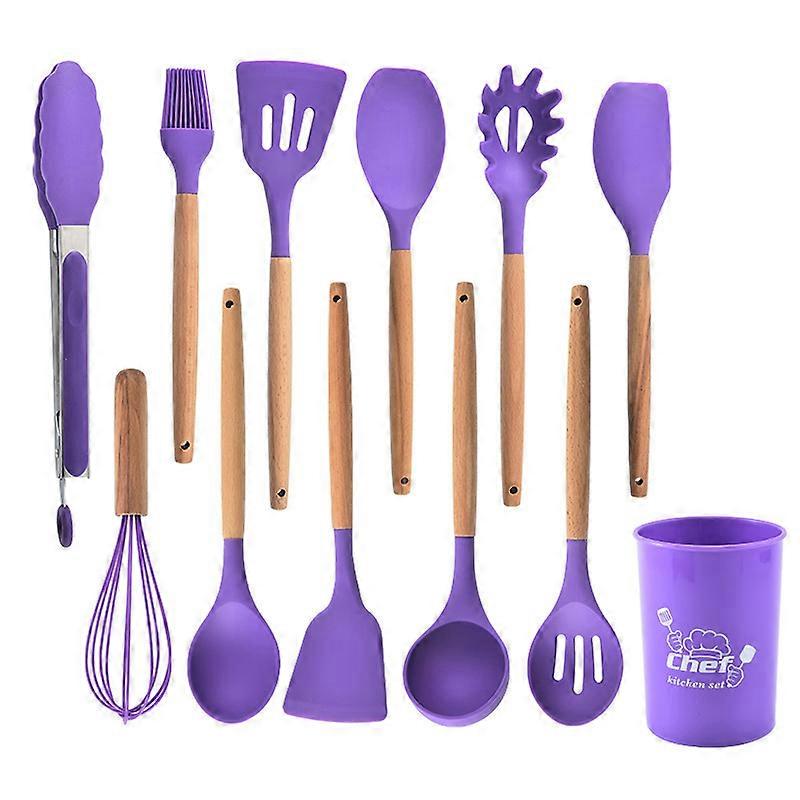 12 Pcs Purple Kitchen Utensils Set for Cooking and Baking