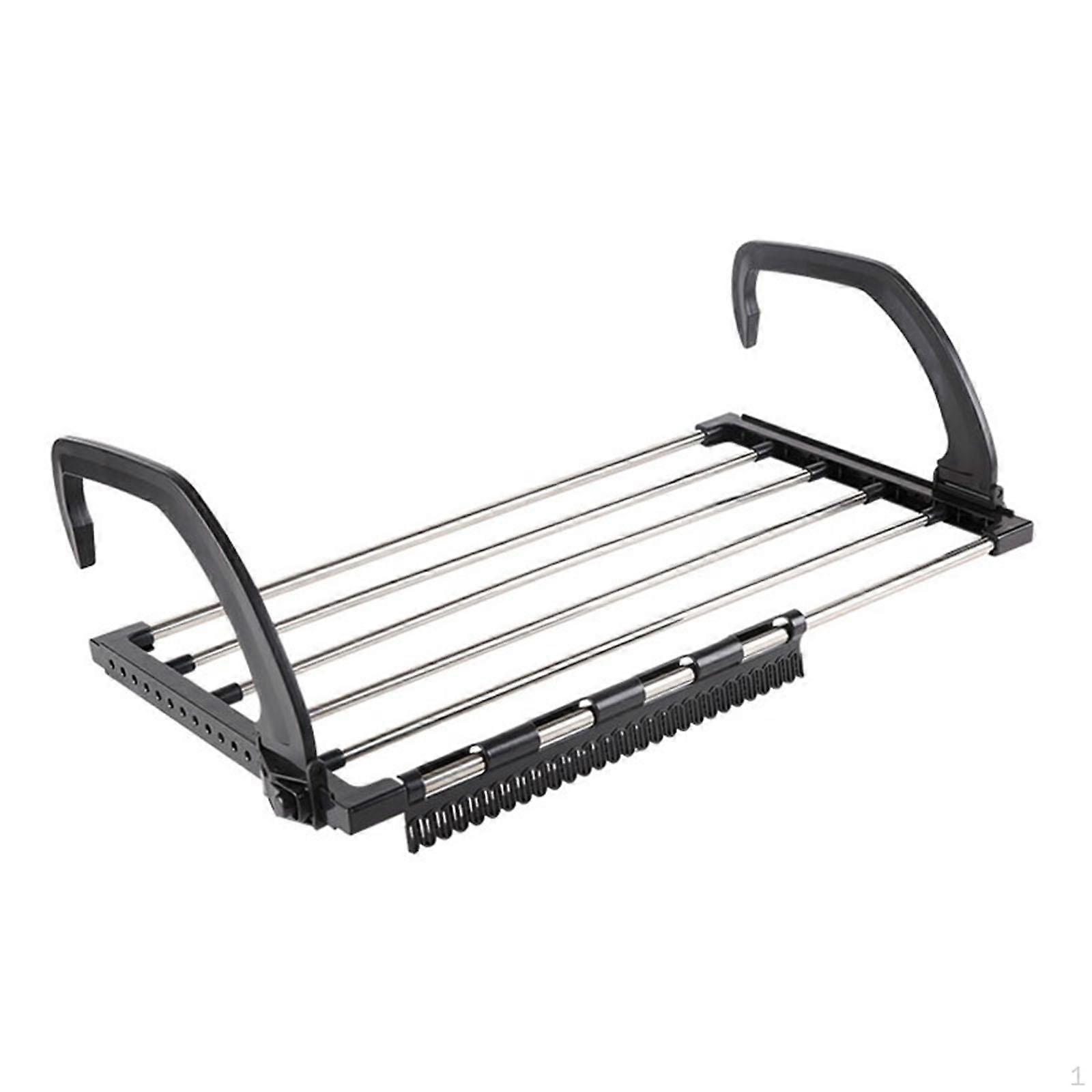 Balcony Clothes Drying Rack Adjustable 32x40cm Towel Holder Foldable for over Door Radiator