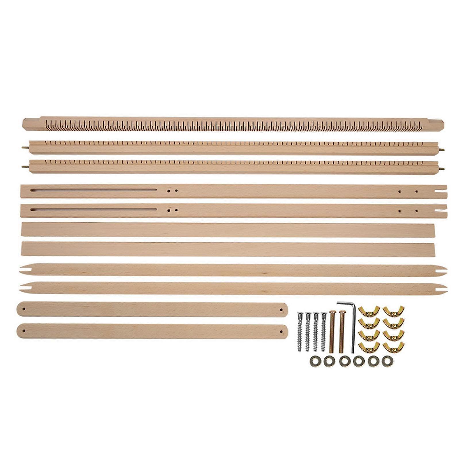 DIY Wooden Hand Weaving Machine Adjustable Bracket Tapestry Wool Knitting Tool