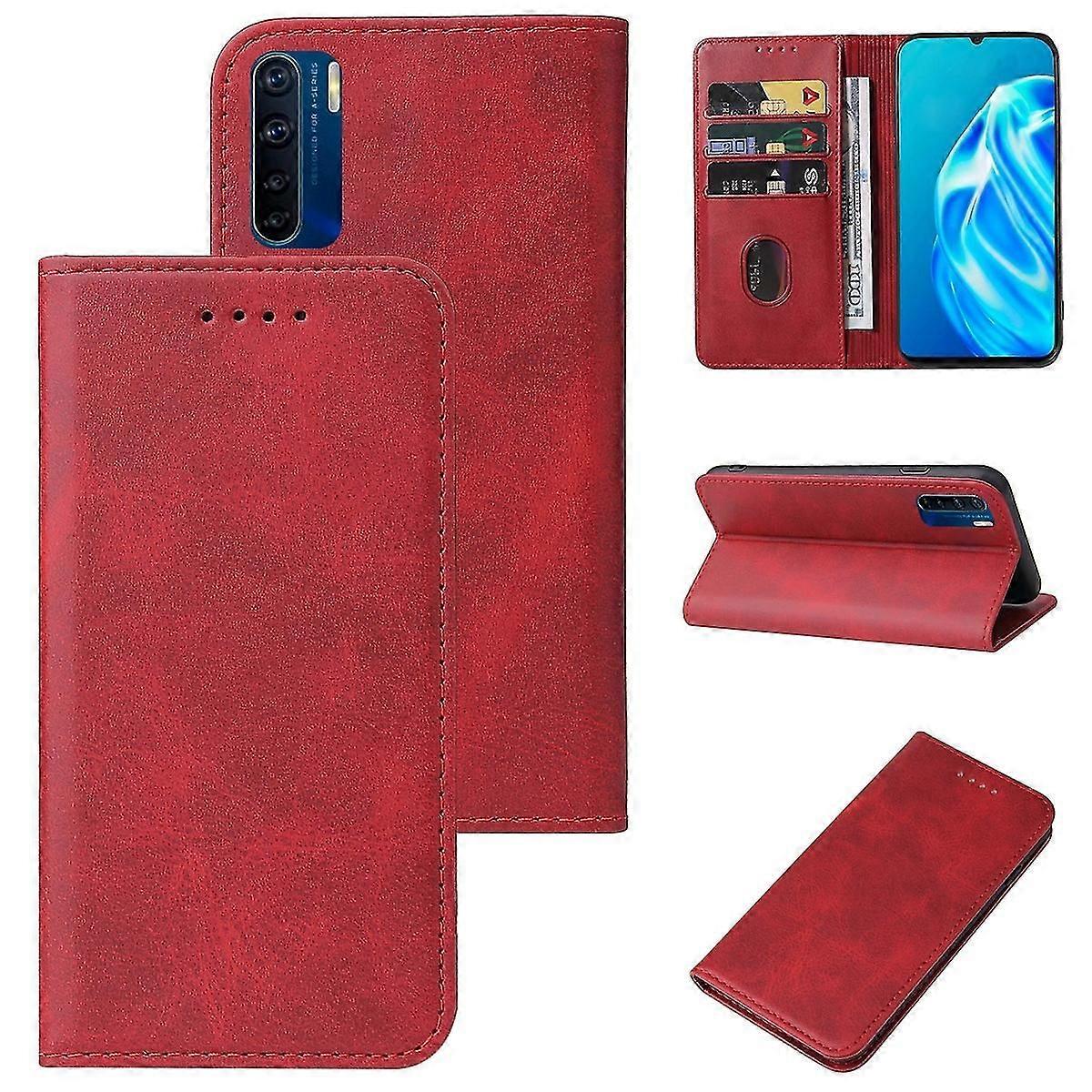 Para Oppo A91 Magnetic Closure Leather Phone Case