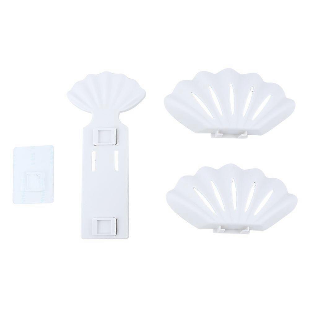 Double Layer Wall Mounted Shell Water-proof Bathroom Storage Rack Shelf