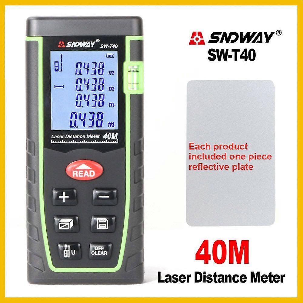 SNDWAY Rangefinder Laser Distance Meter Range Hand Tool Device Finder Electronic T40/T60/T80/T100
