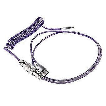Cable USB C Cable trenzado 60 pulgadas Cable de teclado mecánico Cable de resorte Aviador USB para juegos Teclado mecánico