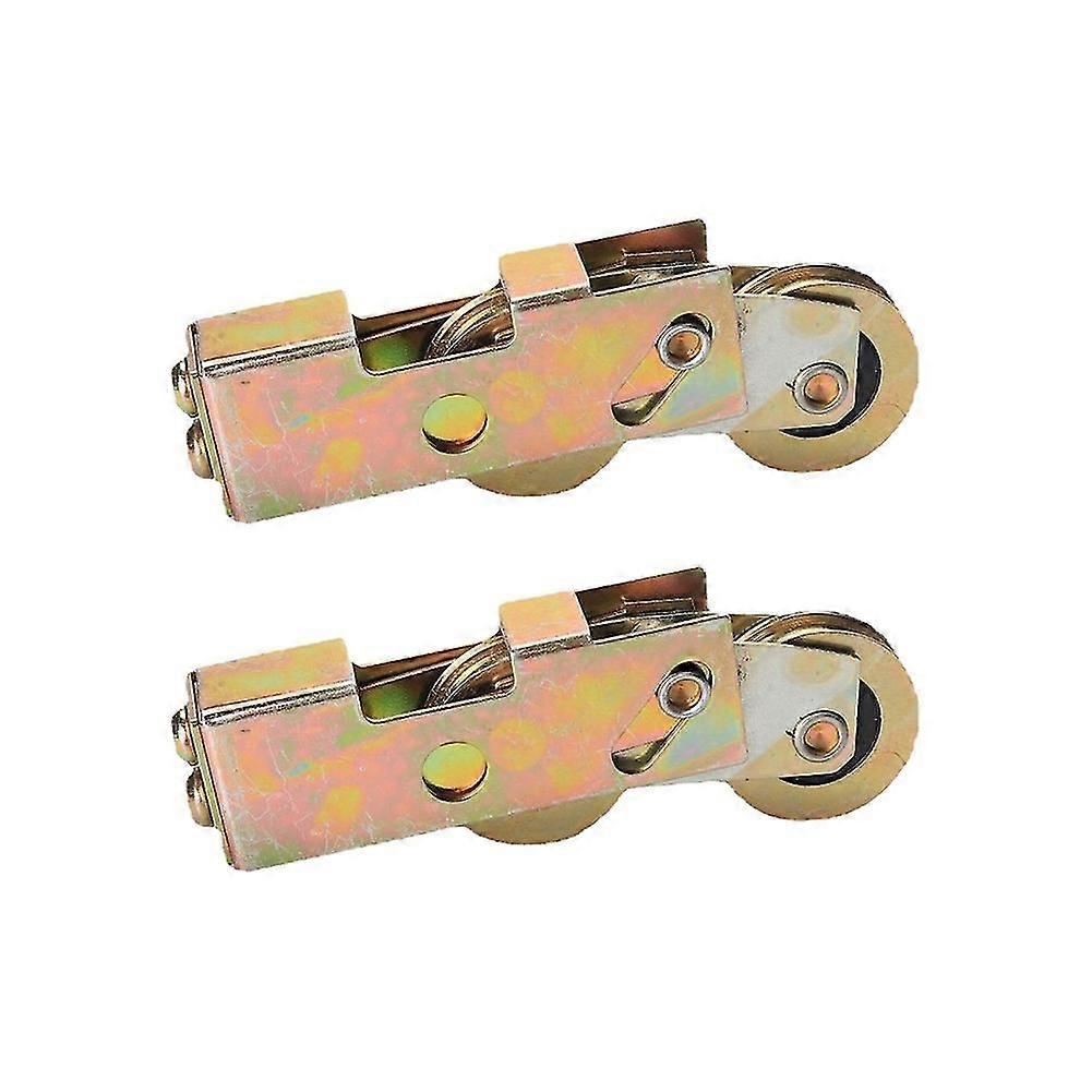 2 قطع انزلاق بكرات باب الفناء ، كروية عجلة تحمل استبدال عجلة الباب المنزلق الخلفي القابل للتعديل و