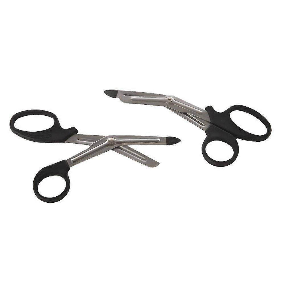 Fms Bandage Scissors For Nurses Utility Trauma Scissor Shears, Black, 6.5 Inch (10 Pack)