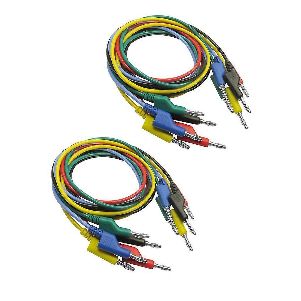 10Pcs Stackable Double-ended 4 MM Safety Banana Plug Test Leads for Testing