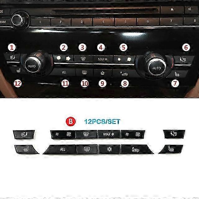 Ac Buttons Audio Control Auto Knob Switch Caps Car Interior Dashboard Air Conditioning For B MW 5 6 7 Series F10 F06 F12 F01 F02 520 530