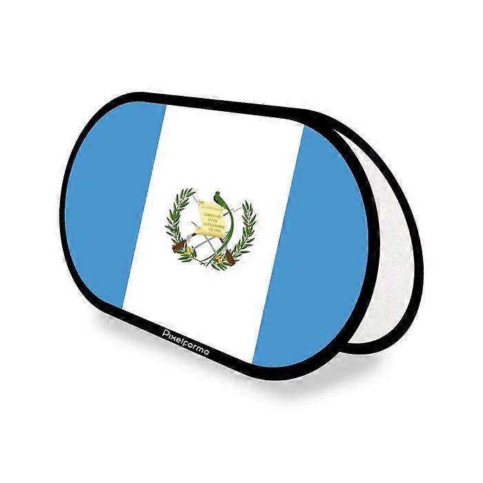 Oval Flag - Guatemala - 70 x 120 cm - Polyester - Double-sided print - Foldable retractable