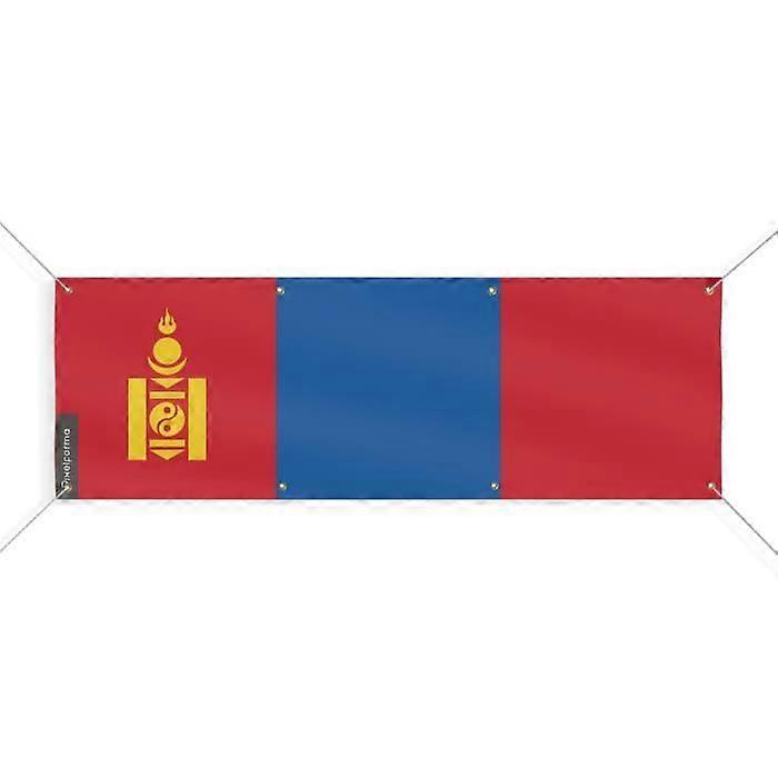 Mongolia Flag Banner 8 Grommets 140x420 cm