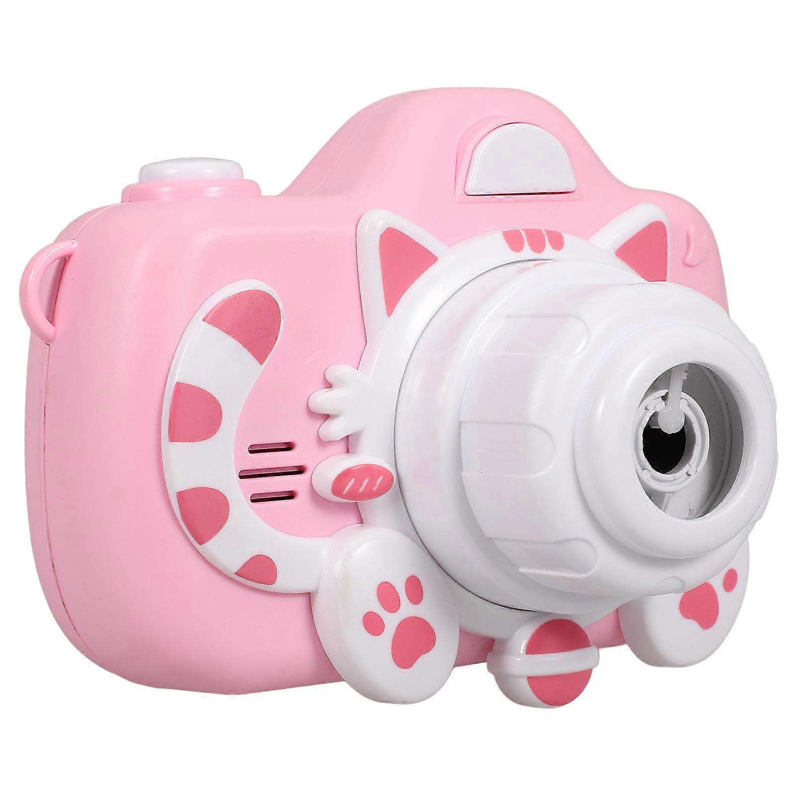 Cartoon Bubble Machine with Light Music, Interactive Camera Design, Safe Material for Indoor & Outdoor Use