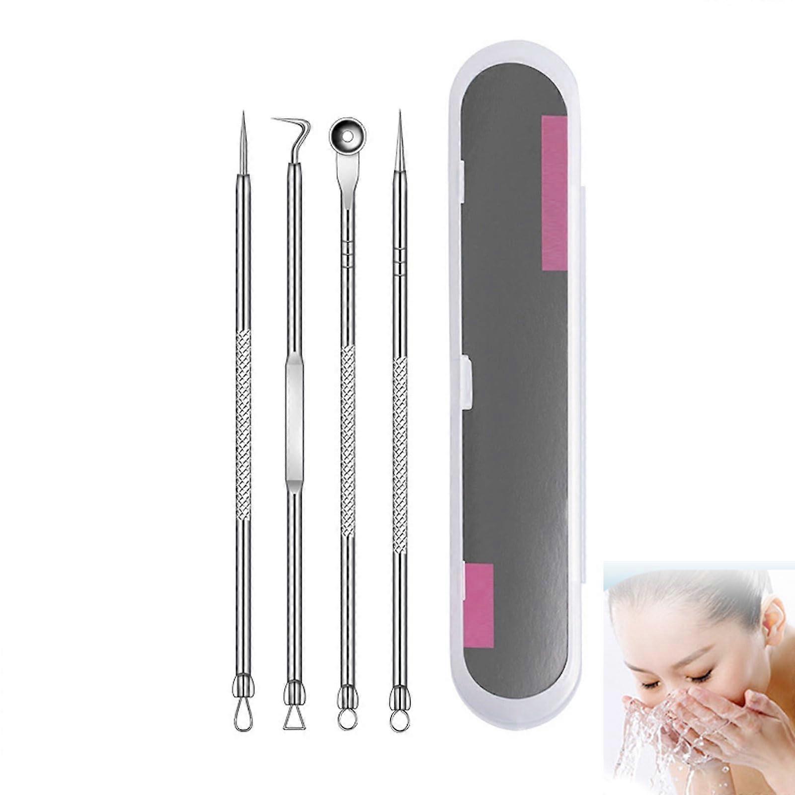 Tweezers for Blackhead Removal, Stainless Steel Extractor Tool Set, Pimple Comedone Kit, Durable and Easy to Use
