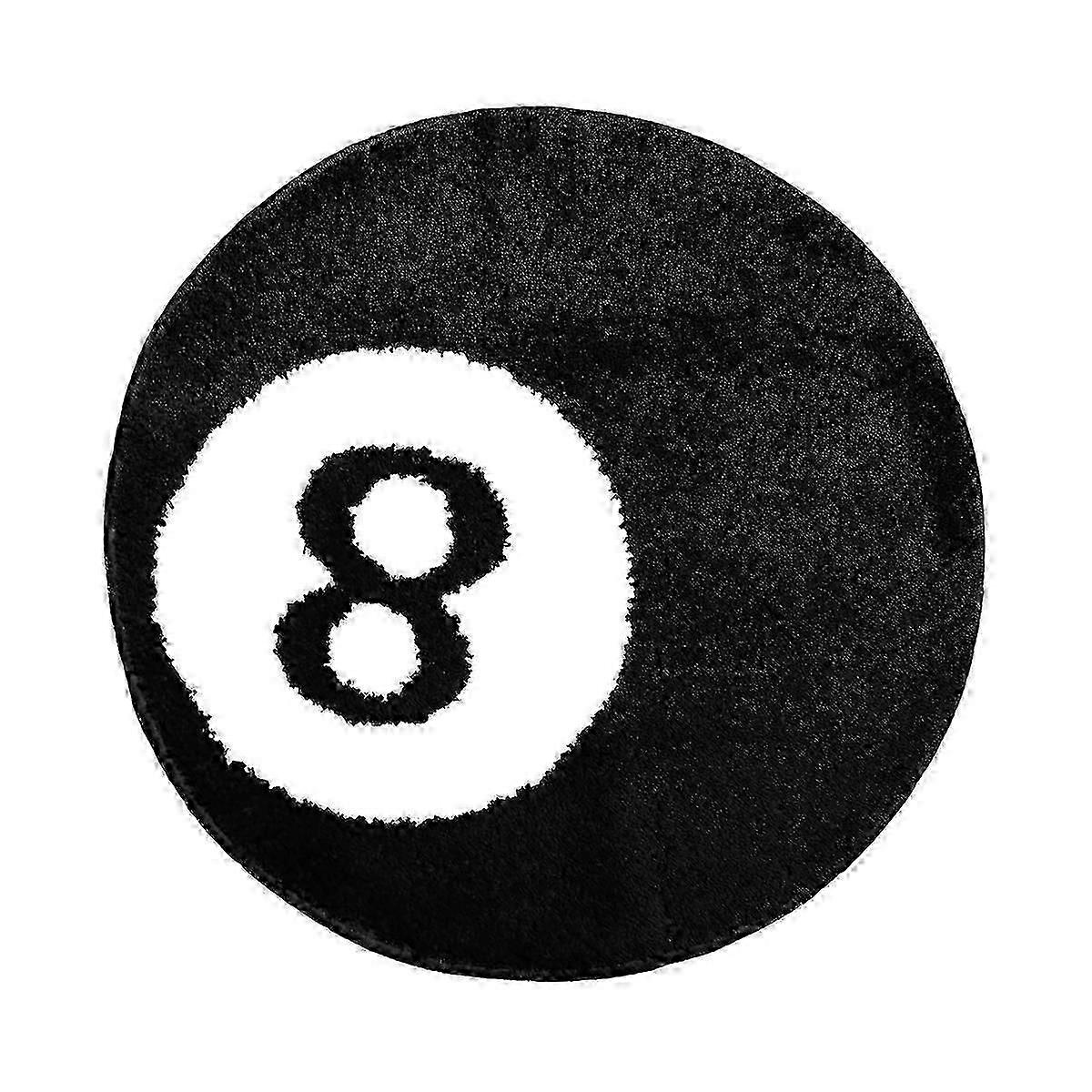 Tapete de 8 esferas - Tapete preto branco de 24 polegadas - Tapetes legais e tapetes estéticos para sala de estar do quarto