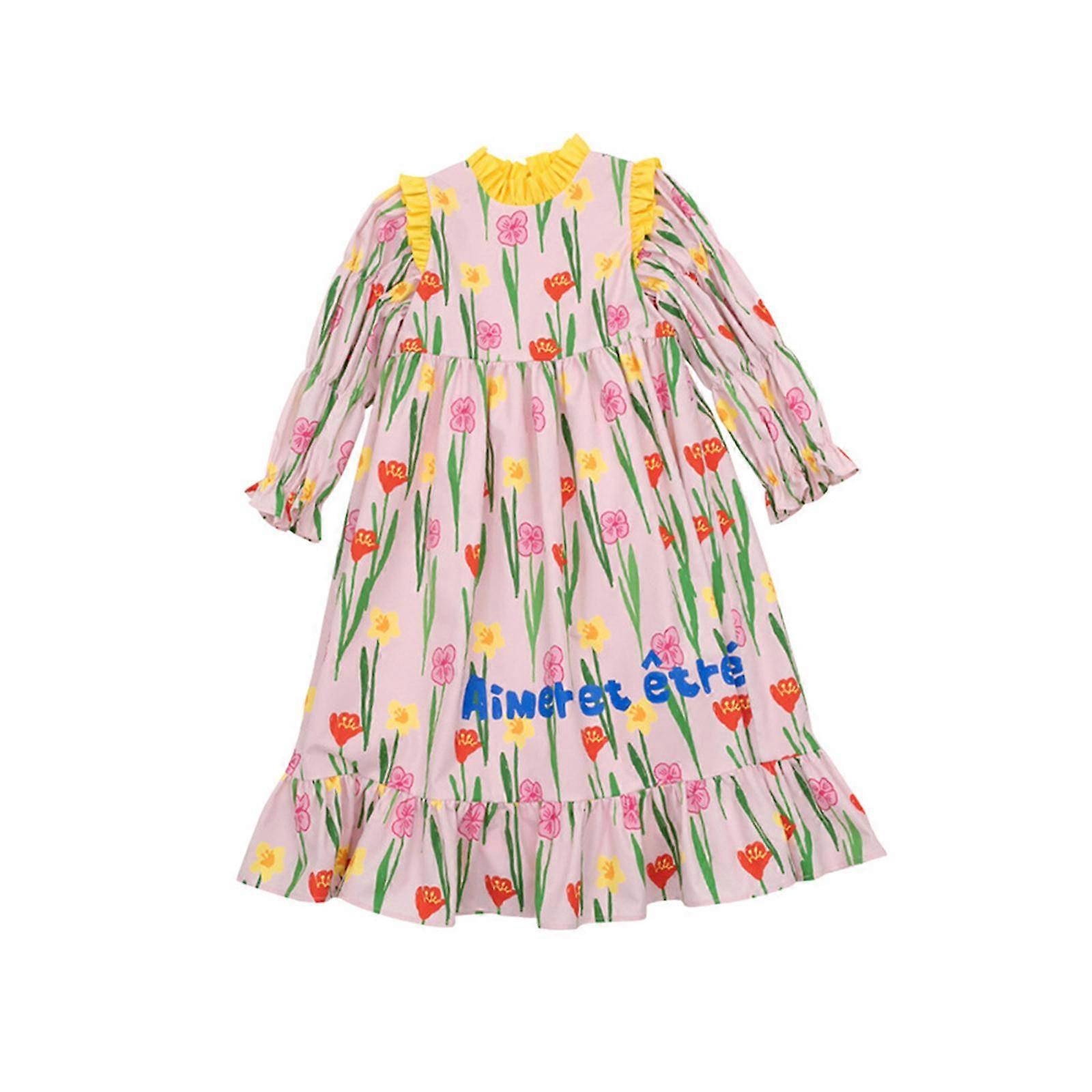 Lányok ruha Lányok Hosszú ujjú ruha Virágos ruha mert Hétköznapi születésnapi parti