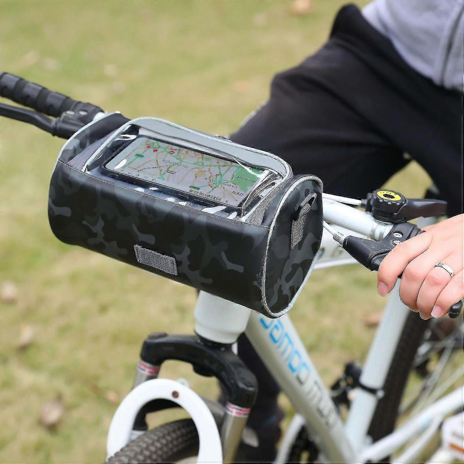 Large Storage Waterproof Touch Screen Bicycle Handlebar Phone Case