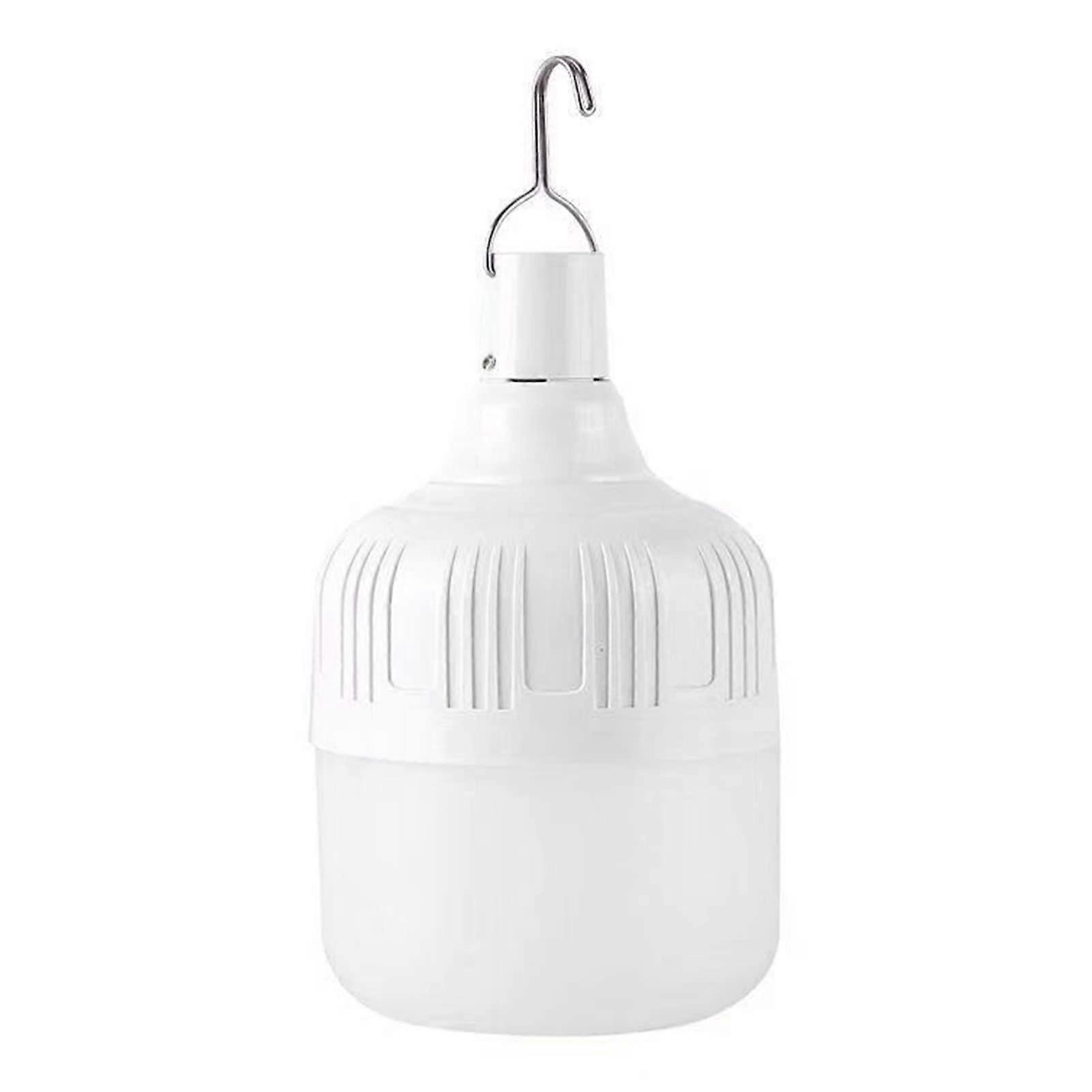Adjustable 80W LED Emergency Light Bulb, USB Rechargeable, Warm White for Outdoor Use, Camping, Garden, and Barbecue