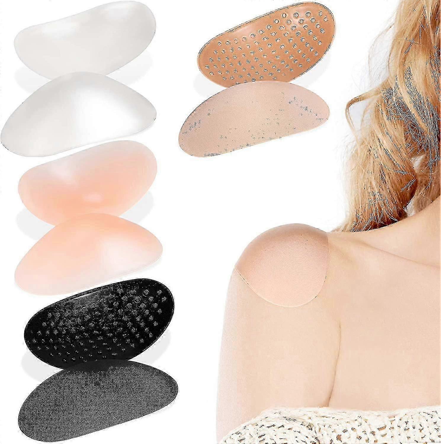 4 paires dpaules Push-up Pads Soft Silicone Adhsif paulettes Anti-Slip Enhancer Shoulder Pads-MXBC