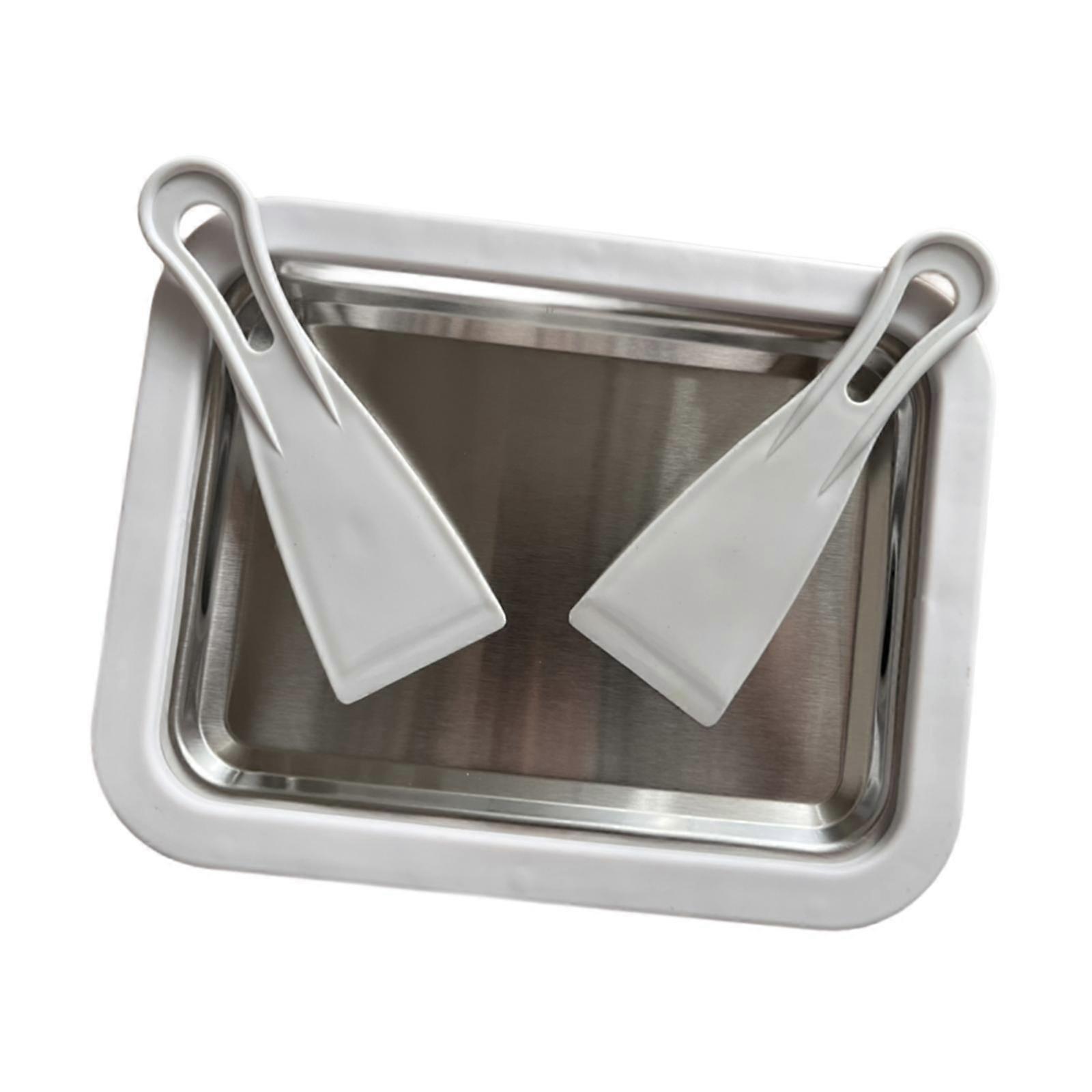 Roll Ice Cream Maker, Frozen Yogurt Maker Tray with 2 Scrapers, Instant Cold