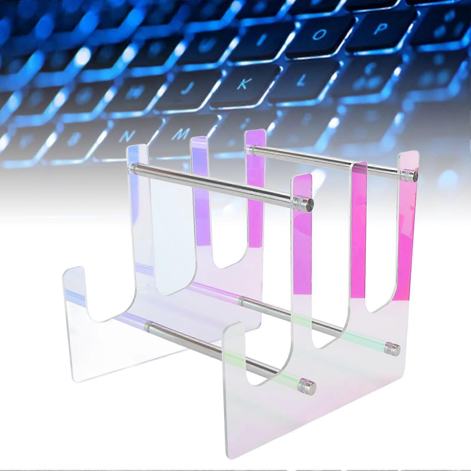 Keyboard Display Stand 3 Tier Colorful Acrylic Mechanical Keyboard Holder Shelf for Gaming Keyboard Storage 