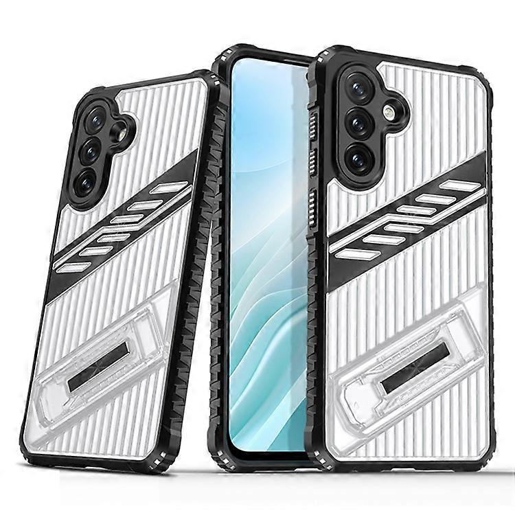 متوافق مع Samsung Galaxy A35 5G حالة قابلة للطي مسند PC + غطاء هاتف TPU مضاد للسقوط